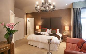 Modern style double room with a champagne welcome