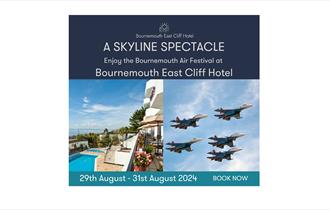 East Cliff Hotel swimming pool and planes
