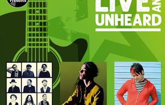 Live and Unheard info showing one band and two artists