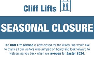 Cliff Lifts now closed for the winter.