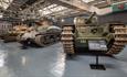 Tanks standing inside museum