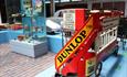 Close up of vintage bus in the Beaulieu motor museum