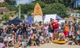 The Shaka Surf crew with their water loving doggies