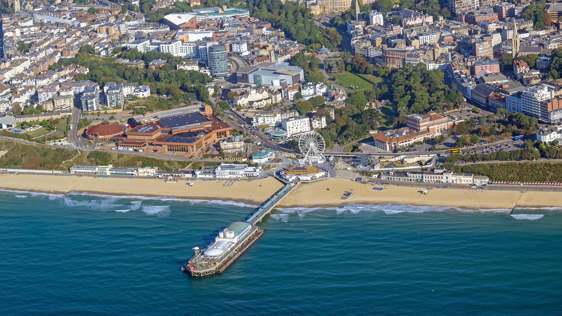 Aerial View of Bournemouth and the surrounding areas