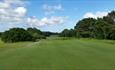 Shot looking down one of the fairways at queens park golf course