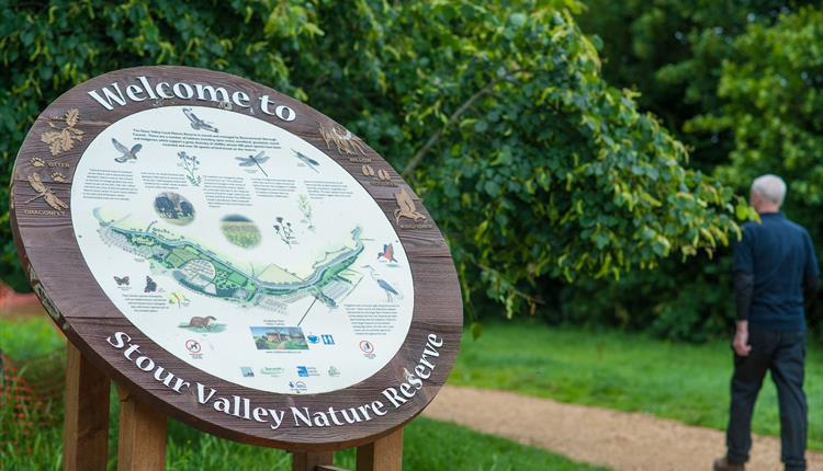 Stour Valley nature reserve sign