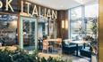 Ask Italian entrance and tables