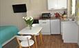 Lovely little studio kitchen and dining area ready for guests to enjoy