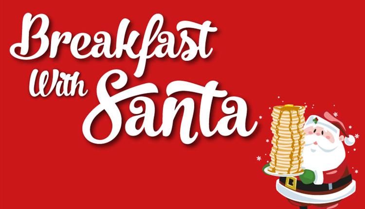 Breakfast With Santa @ Mr Mulligans, santa holding pancakes, 11th, 12th, 18th, 19th December, 9am - 11am