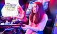 Bournemouth Pier Arcade girls playing AMC game