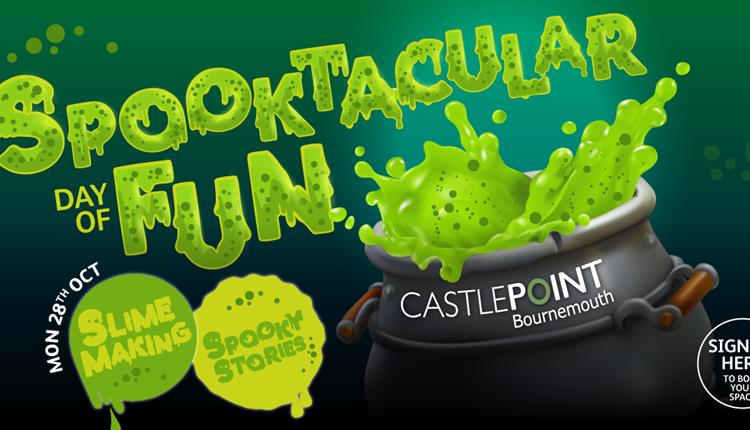 Halloween style text of spooktacular day of fun