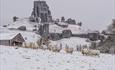 Corfe Castle in the snow by Emily Endean