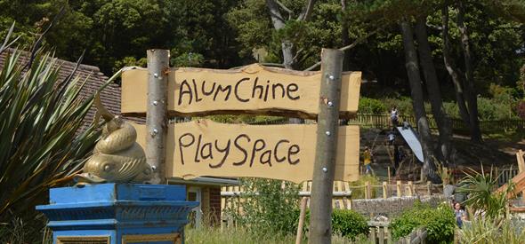 Alum Chine Play Park sign