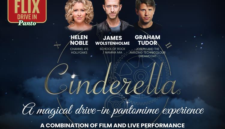 Cinderella glamour logo with 3 actors