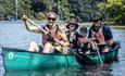 Group canoeing