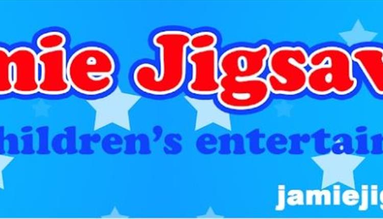 Jamie Jigsaw logo and website with comic characters - banner style