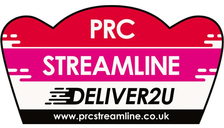 PRC streamline logo with the text DELIVER2U and website www.prcstreamline.co.uk