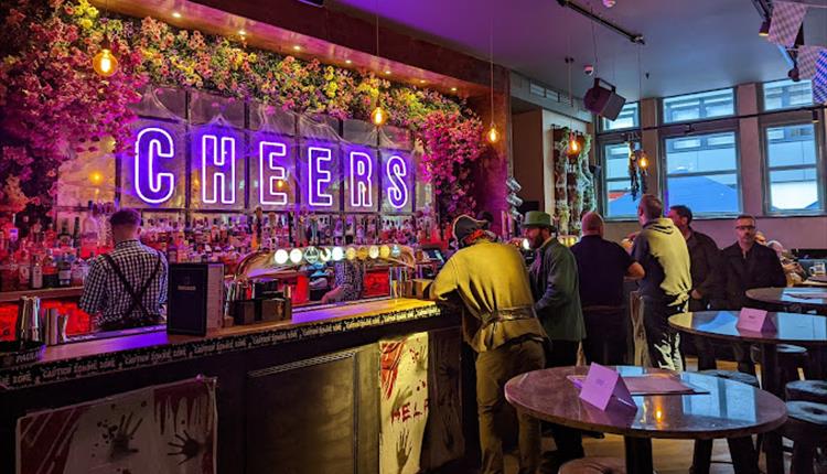 inside the bar area of Post in Bournemouth