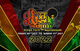Reggae weekend image and text with dates