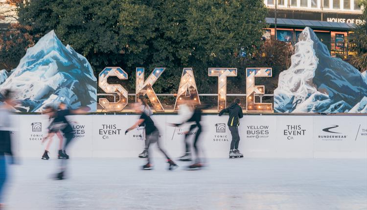 People ice skating