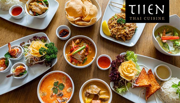 Thai food on a table