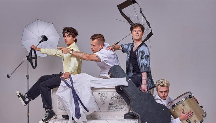 Band The Vamps posing for photo shoot