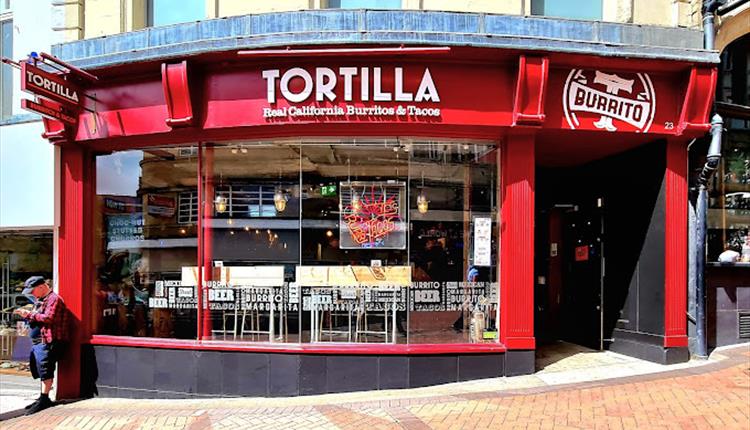 Tortilla shop front from Bournemouth highstreet
