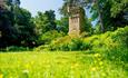 Beautiful summer shot of the Folly tower in the gardens
