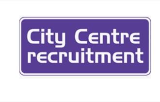 City Centre Recruitment logo in purple and white