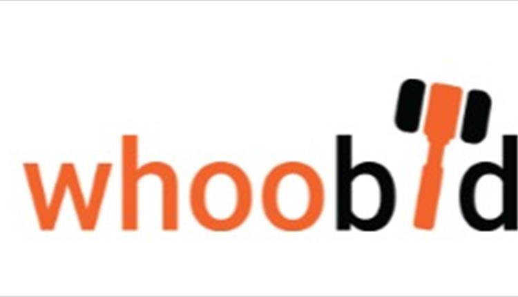 orange and black whoobid logo on white background
