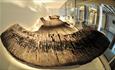 Close-up of ancient viking boat that was discovered in Poole Harbour