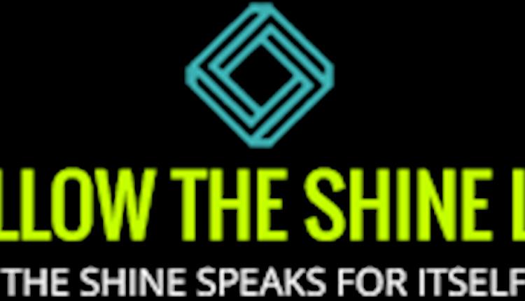 Follow the Shine green text logo on a black background