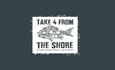 Take From The Shore logo - a sustainable initiative that encourages clean up and removal of rubbish found on the beach
