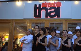 Picture of staff outside street thai