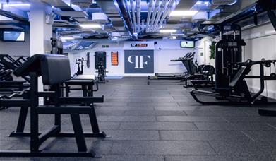 Gym equipment in the gym at Pro Fitness Academy
