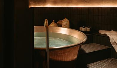 Copper relaxation bath at Field Trip Spa, Brighton
