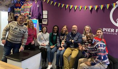 Christmas party at Pier Pressure - people in jumpers
