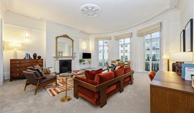 Luxurious living area with big comfy sofas