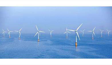 wind turbines at sea