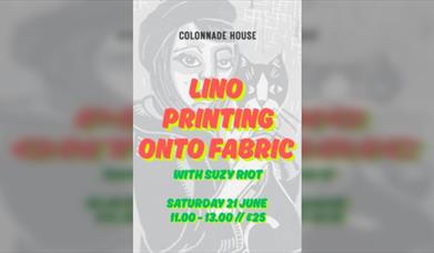 Lino Printing onto Fabric with Suzy Riot