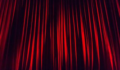 Red stage curtains