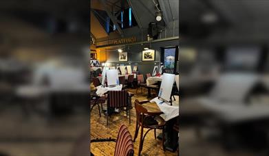 Painting party in Brighton: The Railway Inn