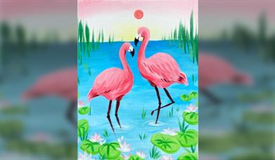 Lets Flamingle - paint these beautiful birds