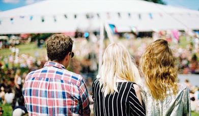 People at an outdoor fair