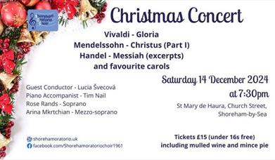 Christmas Concert - Shoreham Oratorio Choir Vivaldi, Handel, Mendelssohn and Carols