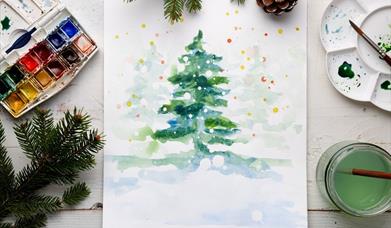 Botanical Christmas Card Painting Workshop at Borde Hill, West Sussex