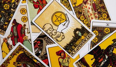 Colourful tarot cards