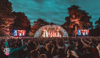 Image courtesy of Could it be Real - Stage at Could it be Real with hundreds of fans in front enjoying the music