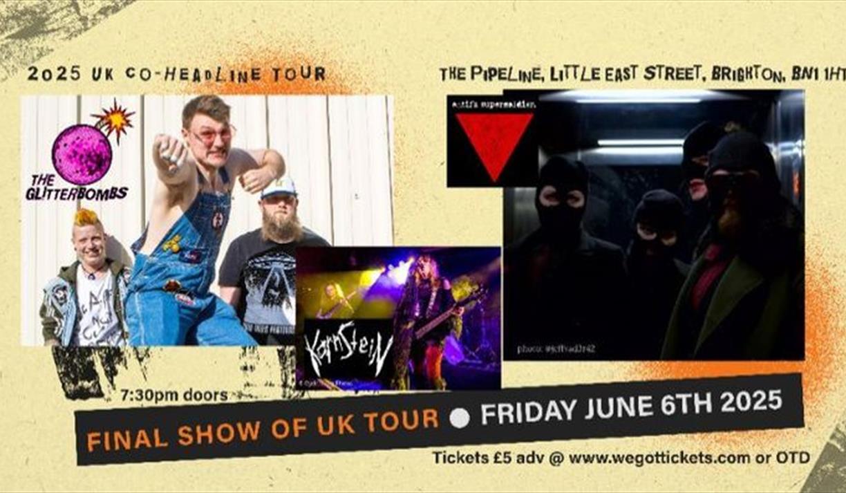The Glitterbombs + Antifa Supersoldier 2025 UK tour // BRIGHTON with Karnstein