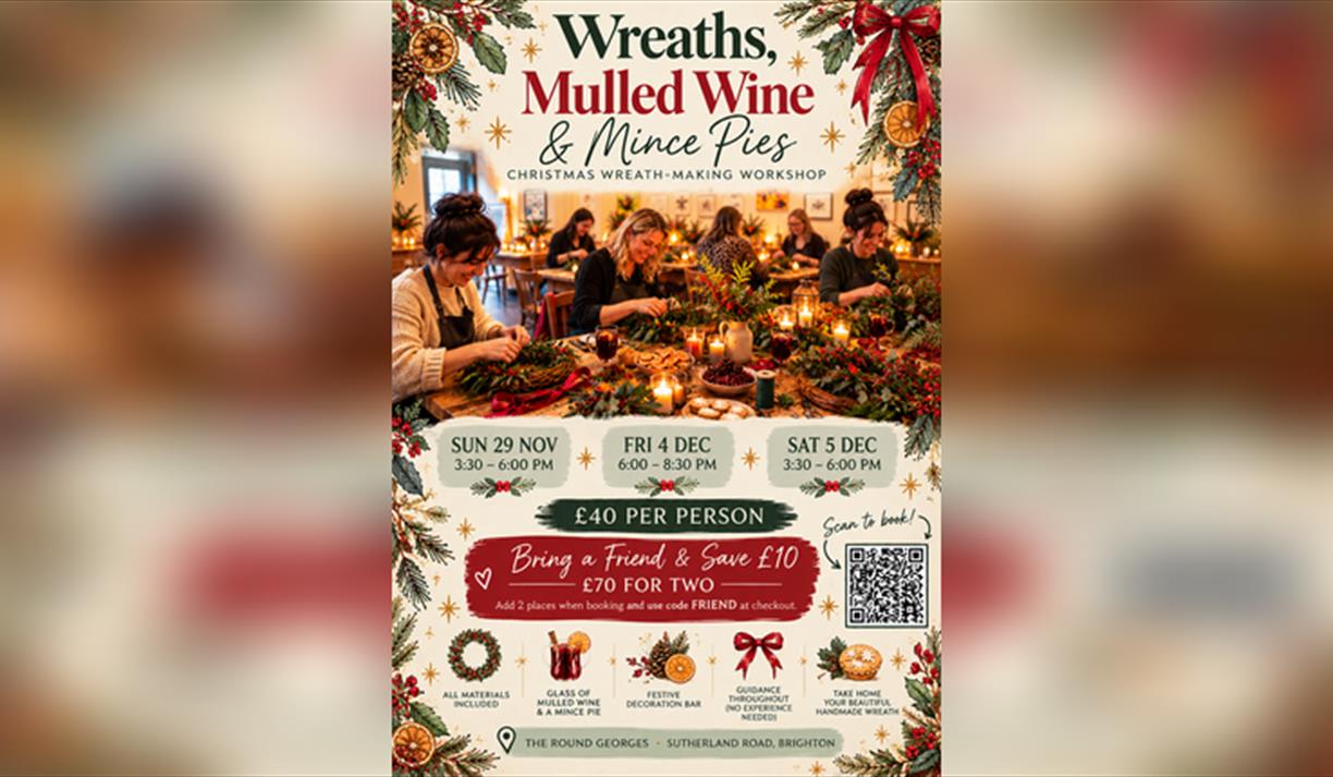 Wreaths, Mulled Wine & Mince Pies